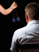 Woman hypnotises man